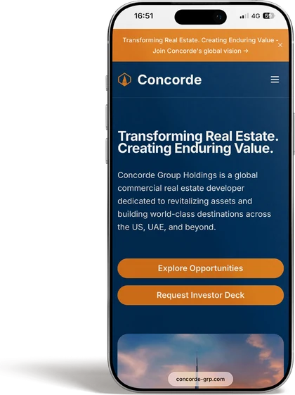 Concorde Group Holdings i mobilen